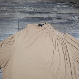 Lane Bryant tan sweater blouse 22